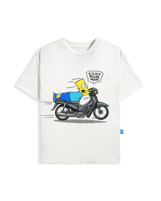 Bart Moto Tee (Off-White)